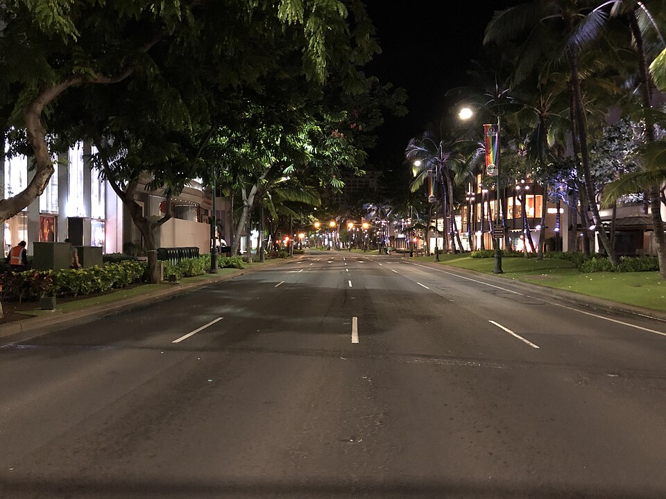 Kalākaua Avenue at Lewers Street (Lewers Street, Waikīkī)