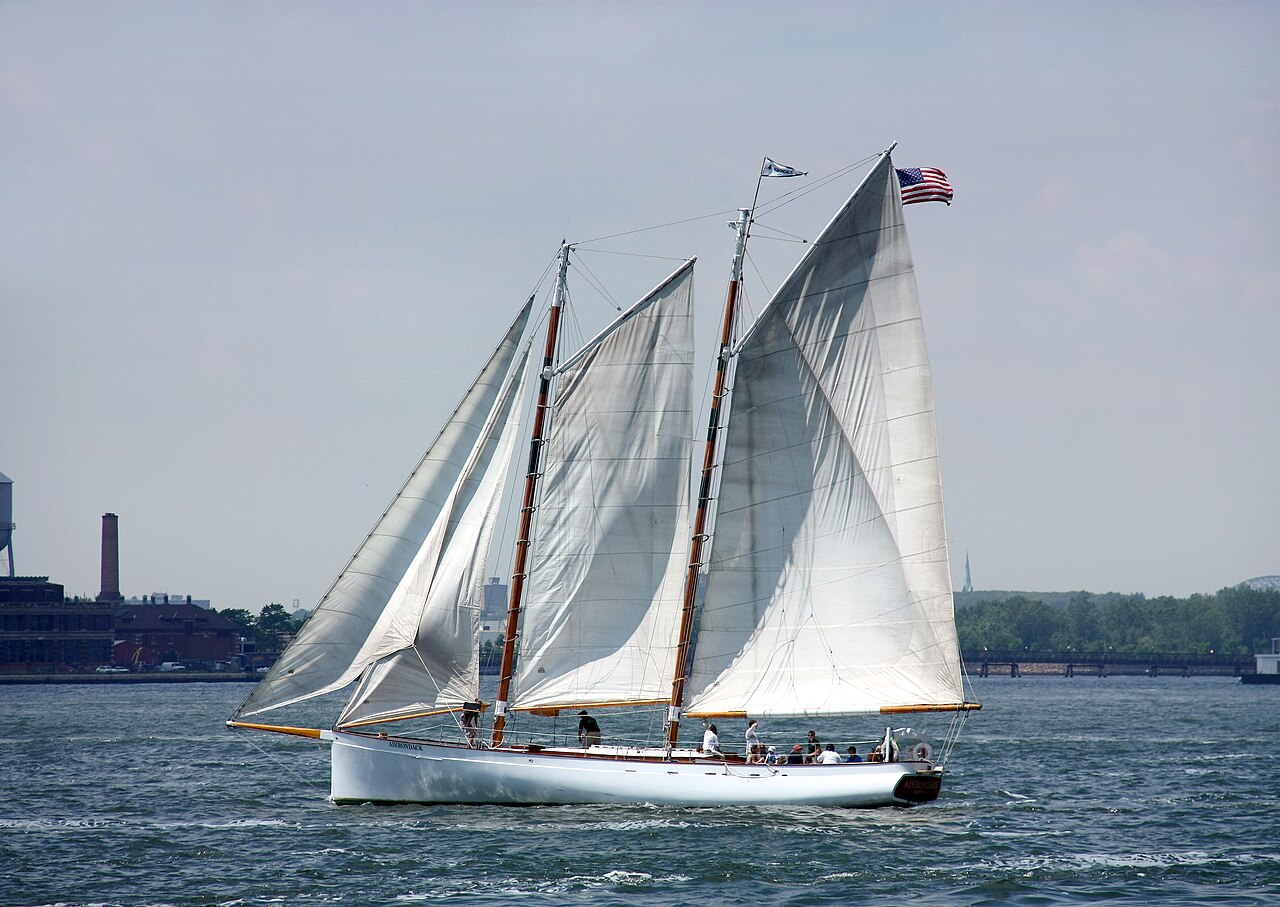 The schooner Adirondack off Battery Park (NYC Statue Day Sail aboard the Schooner Adirondack)