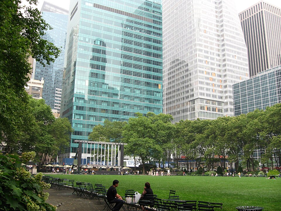 Bryant Park, across the street (Kinokuniya New York)
