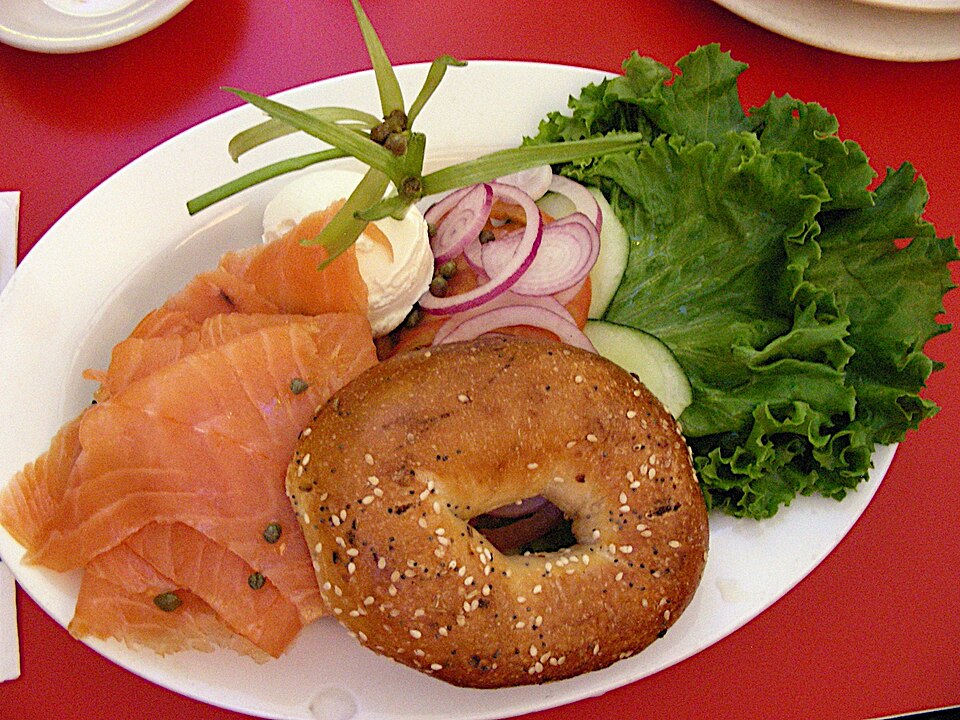 A bagel with lox (Absolute Bagels)