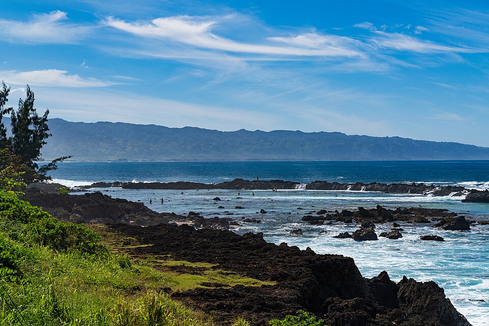 Pūpūkea Beach Park, across the road (Pupukea Grill)