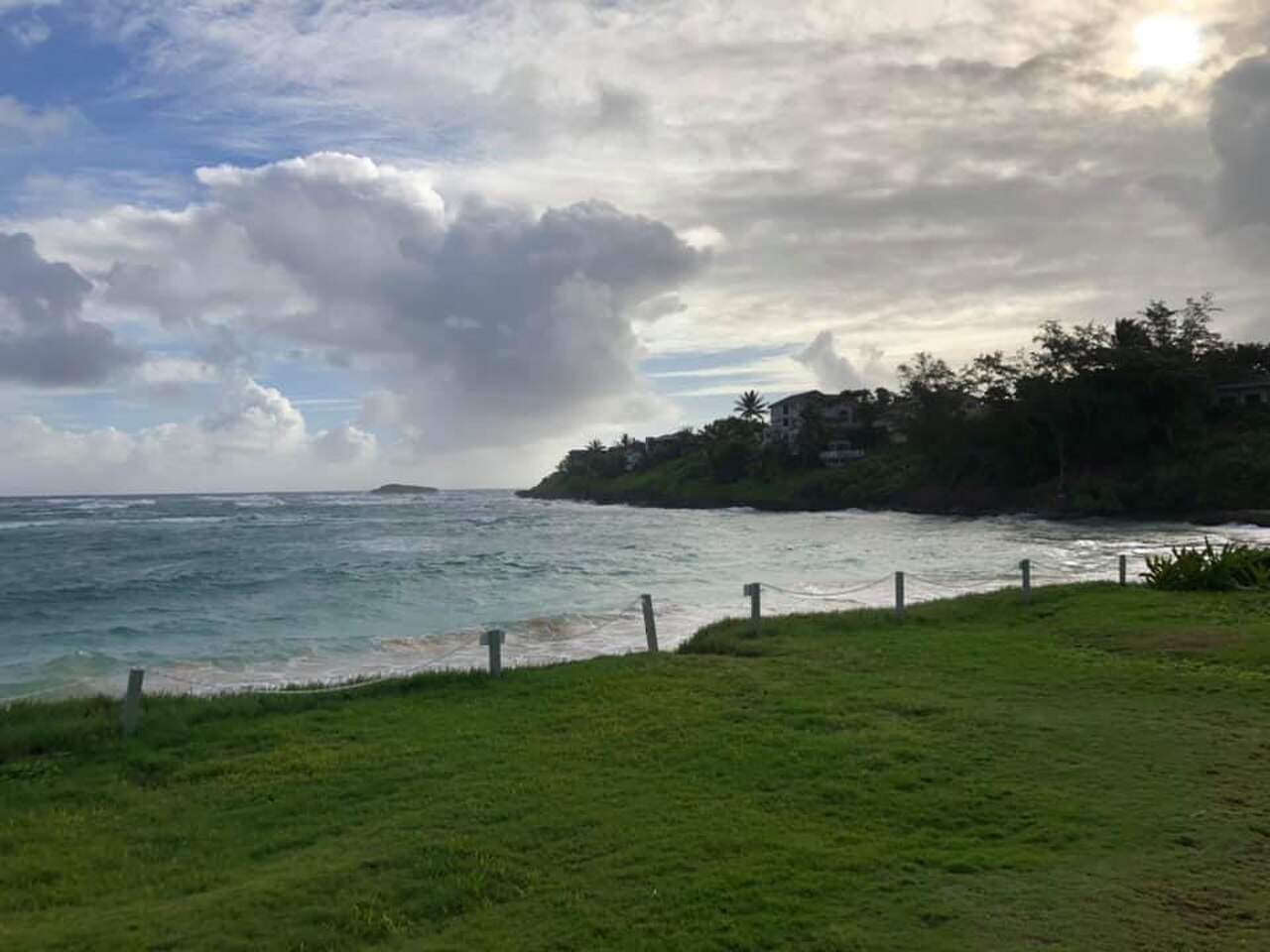 Lāʻie’s coast, below the trail (Waterfall walks)